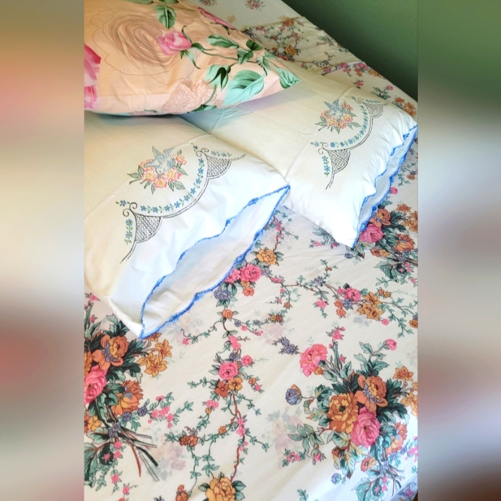 VINTAGE Full/Double Sz 5pc Bedding Curation - Picture 10 of 16